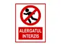 Sticker Alergatul interzis 15x23 cm