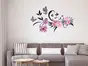 Sticker perete, Folina, Decor flori mov, 90x60 cm