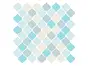 Faianţă autoadezivă 3D Smart Tiles Damasc Pastel, Folina, turcoaz, set faianță 10 bucăţi