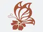 Sticker Fluture, Folina, decorațiune de culoare maro, sticker autoadeziv