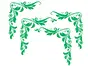 Sticker geam Ona, Folina, imprimeu floral, decor verde