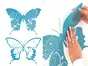 Sticker perete Fluturi Farfalle, Komar, autoadeziv, turcoaz