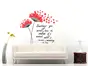Sticker perete Memory, Folina, model floral roşu