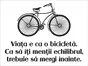 Sticker Bicicletă, Folina, cu text motivaţional, autoadeziv