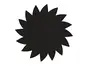 Sticker Floare, Folina, tip tablă de scris cu creta, negru