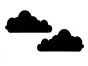 Sticker Nori, Folina, tablă de scris, negru, set 2 bucăți