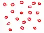 Stickere decorative buze, Folina, autoadezive, roşii, set 30 bucăți