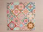 Set 15 stickere faianţă Sole, Folina, model patchwork colorat, 20x20 cm 