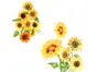 Stickere floarea soarelui, Folina KSY127, decor cu flori galbene