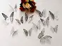 Stickere Fluturi argintii Elina, Folina, efect 3D - set 12 bucăţi
