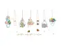 Stickere flori, Folina, decor ghivece suspendate multicolor, set 7 stickere