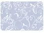 Suport farfurie masă Alisa, d-c-fix, PVC transparent cu imprimeu floral, 44 x 29 cm