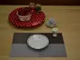 Suport farfurie masă Sonia, Folina, gri închis, 45 x 31 cm