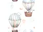 Tapet cameră copii, alb cu model baloane în zbor, Marburg Little Adventures 45865