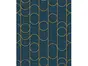 Tapet modern albastru, Ugepa, model geometric auriu, Galactik M24001