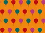 Tapet portocaliu cu baloane colorate DieMaus 0521220