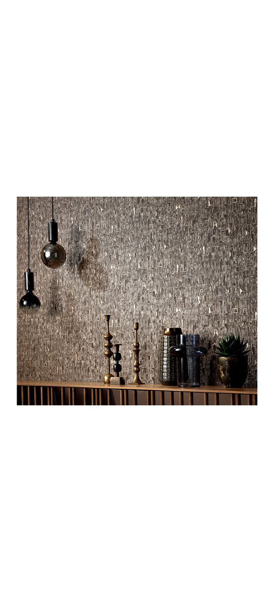 Tapet gri închis cu detalii metalice bej, Erismann Casual Chic 1026010
