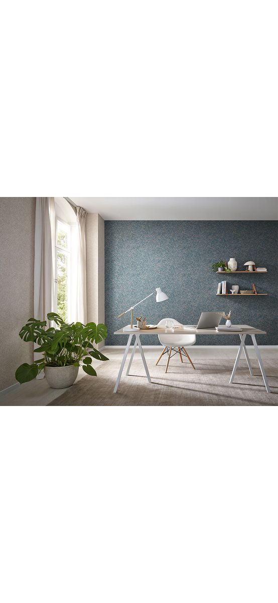 Tapet cu design modern albastru-bej auriu, Erismann 1030319