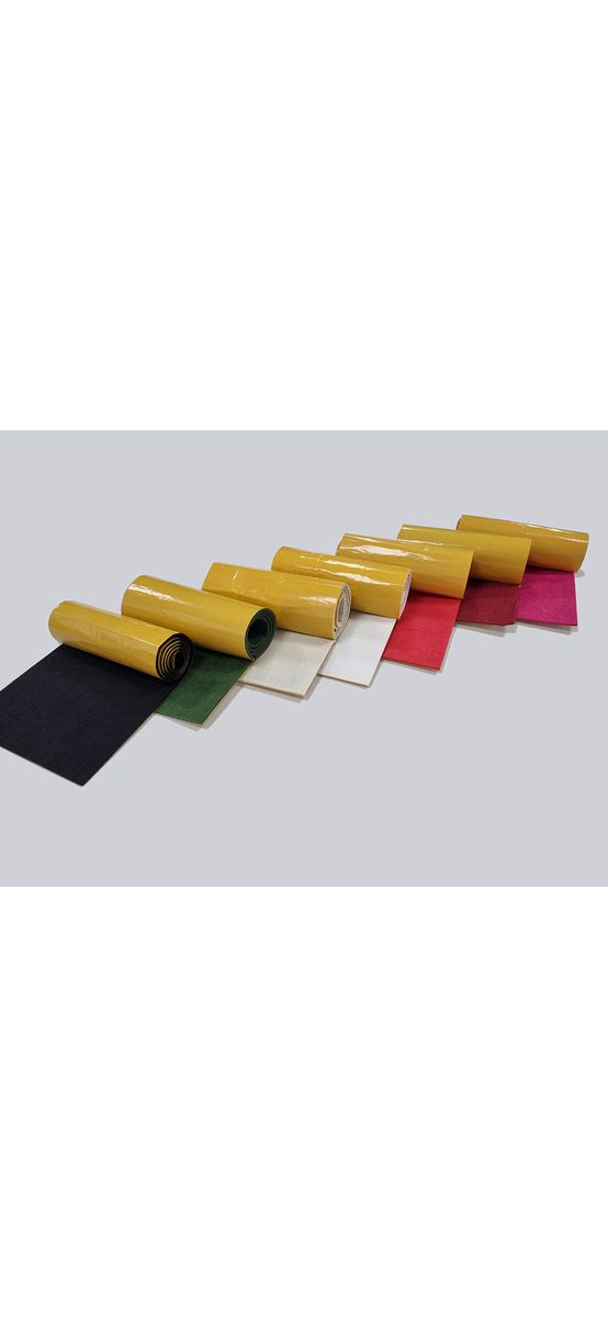 Pâslă autoadezivă, fetru autoadeziv, verde kaki, pentru protecție suprafețe, rolă de 20x95 cm