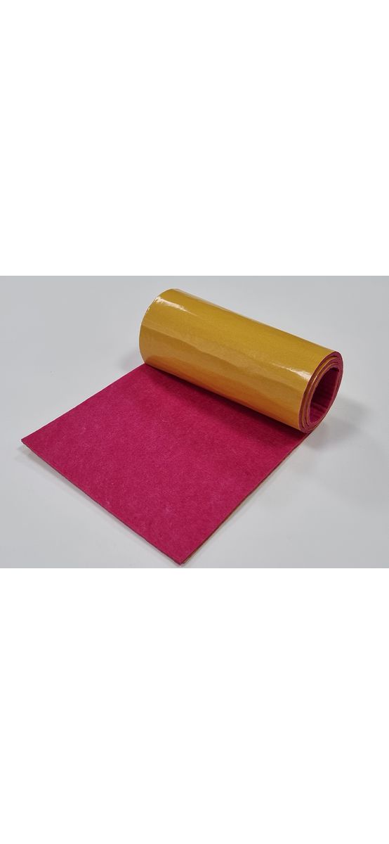 Pâslă autoadezivă, fetru autoadeziv, magenta, pentru protecție suprafețe, rolă de 20x95 cm