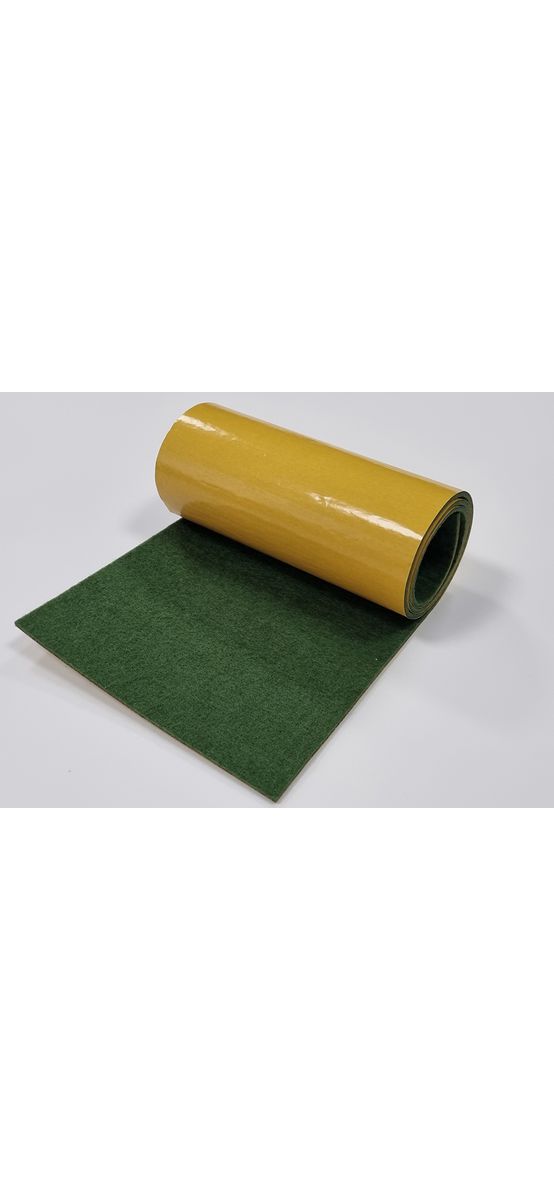 Pâslă autoadezivă, fetru autoadeziv, verde kaki, pentru protecție suprafețe, rolă de 20x95 cm