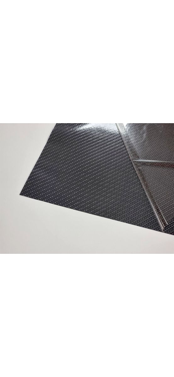 Folie carbon 5D gri lucios, material bubblefree, rolă de 152x200 cm
