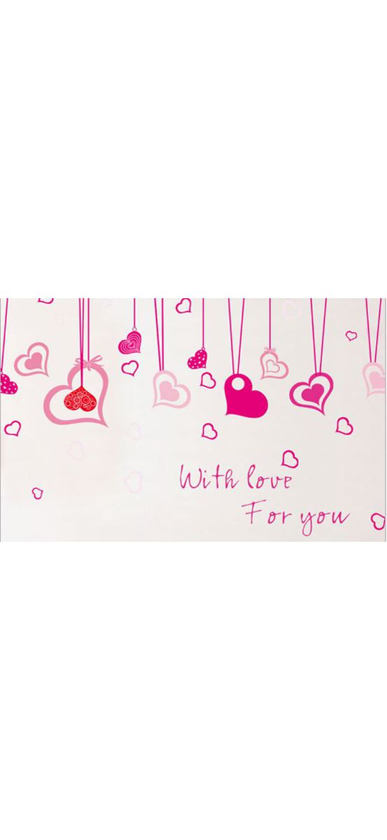 Stickere inimioare, Folina, decor roz