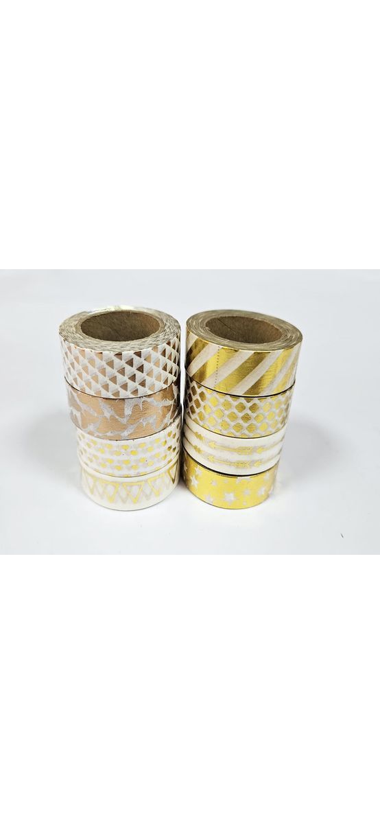 Set 8 role washi tape, benzi decorative adezive, Folina MIX6