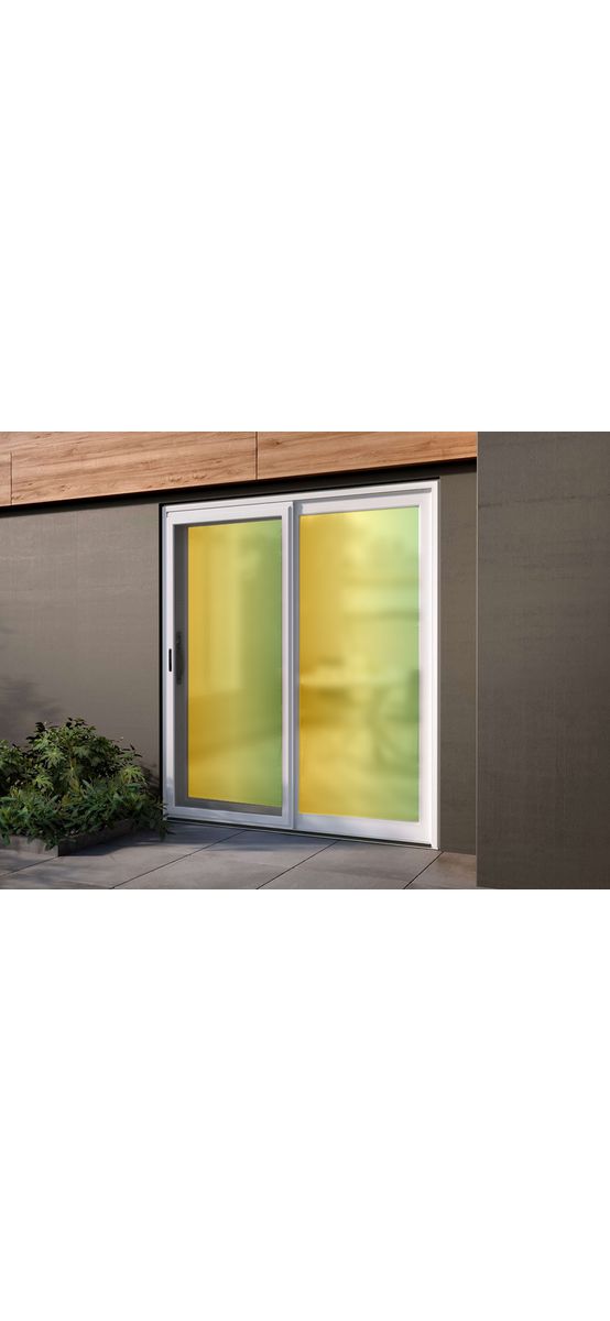 Folie geam sablat galbenă în degrade, Folina Aurora Mix, translucidă, autoadezivă, rolă de 200 x 120 cm