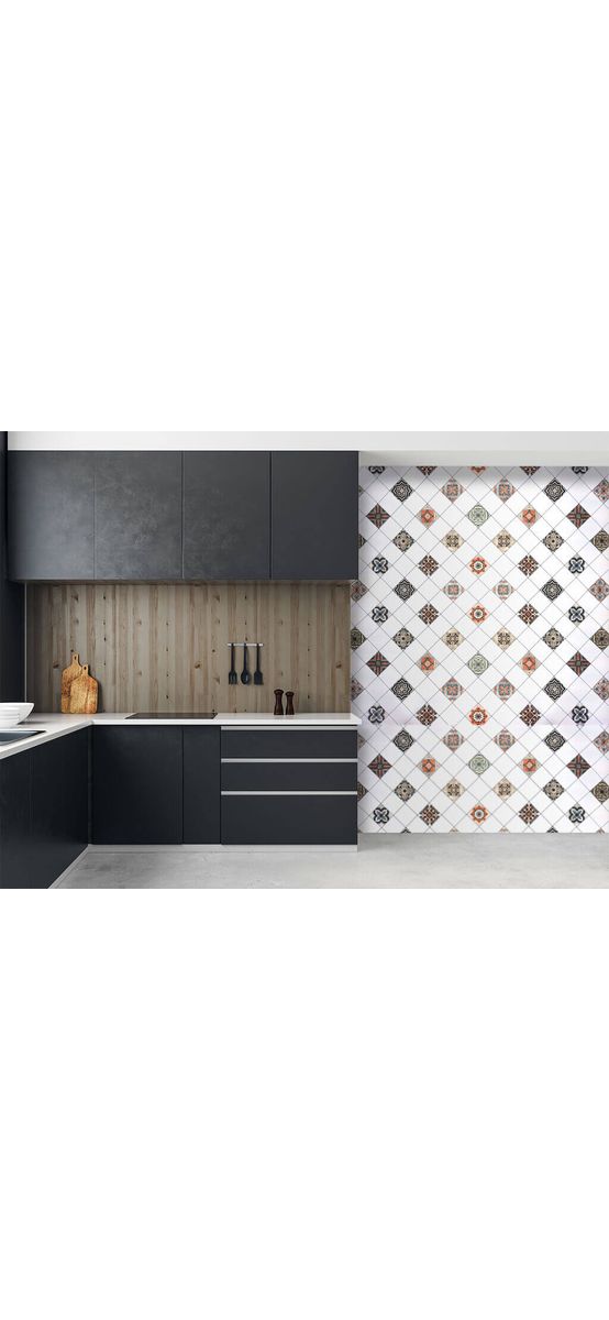 Autocolant faianţă Valeria, Folina, alb, rolă de 120x370 cm 