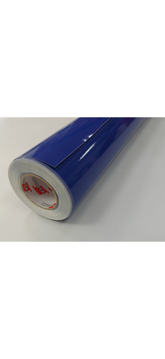 Autocolant albastru lucios Oracal Economy Cal, King Blue 641G049, lățime 100 cm