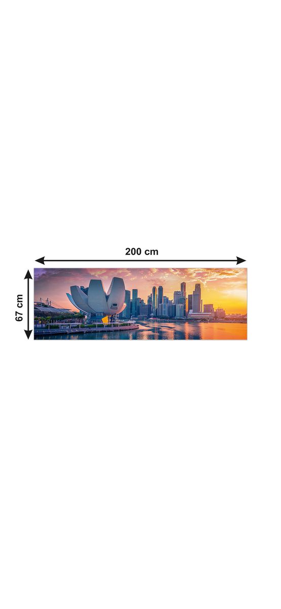 Autocolant perete, Folina, peisaj urban la apus, rolă de 67x200 cm, cu racletă şi cutter incluse