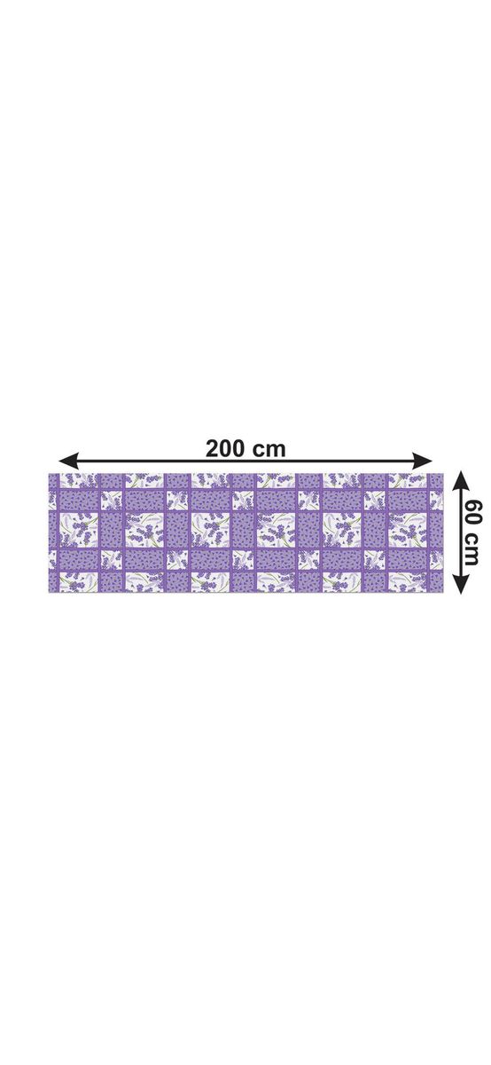 Autocolant perete bucătărie, Folina, model lavandă, rezistent la apă şi căldură, rolă de 60x200 cm