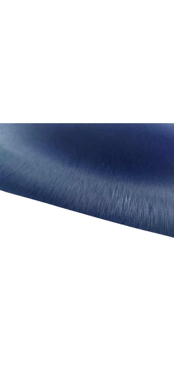 Autocolant albastru marin cu efect metalic Brushed, folie autoadezivă bubblefree, rolă de 152x250 cm, cu racletă pentru aplicare