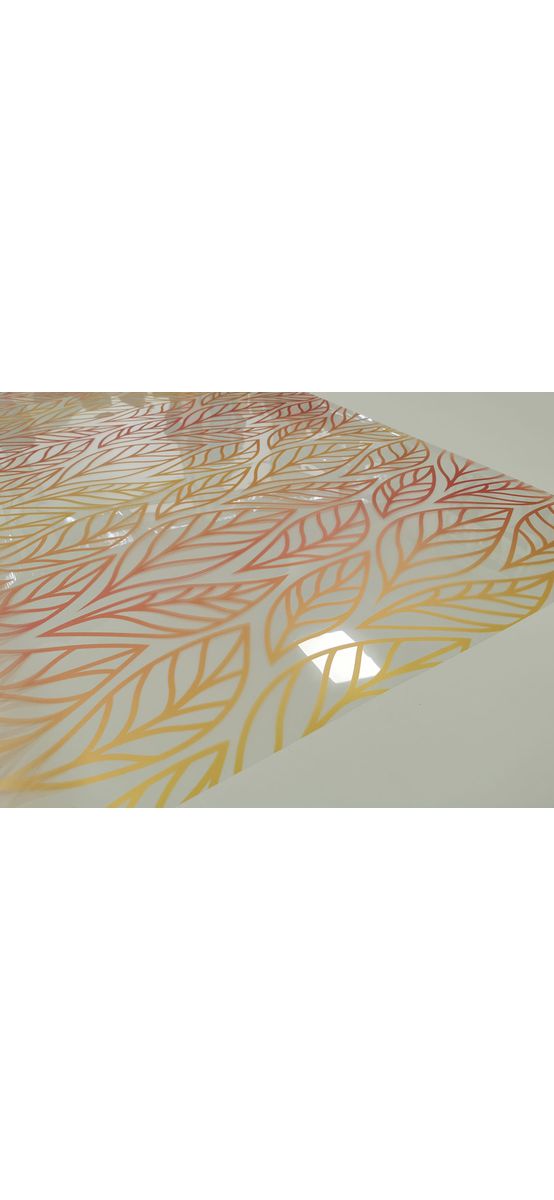 Folie geam autoadezivă Azuma, Folina, transparentă în degrade oranj, 120 cm lăţime