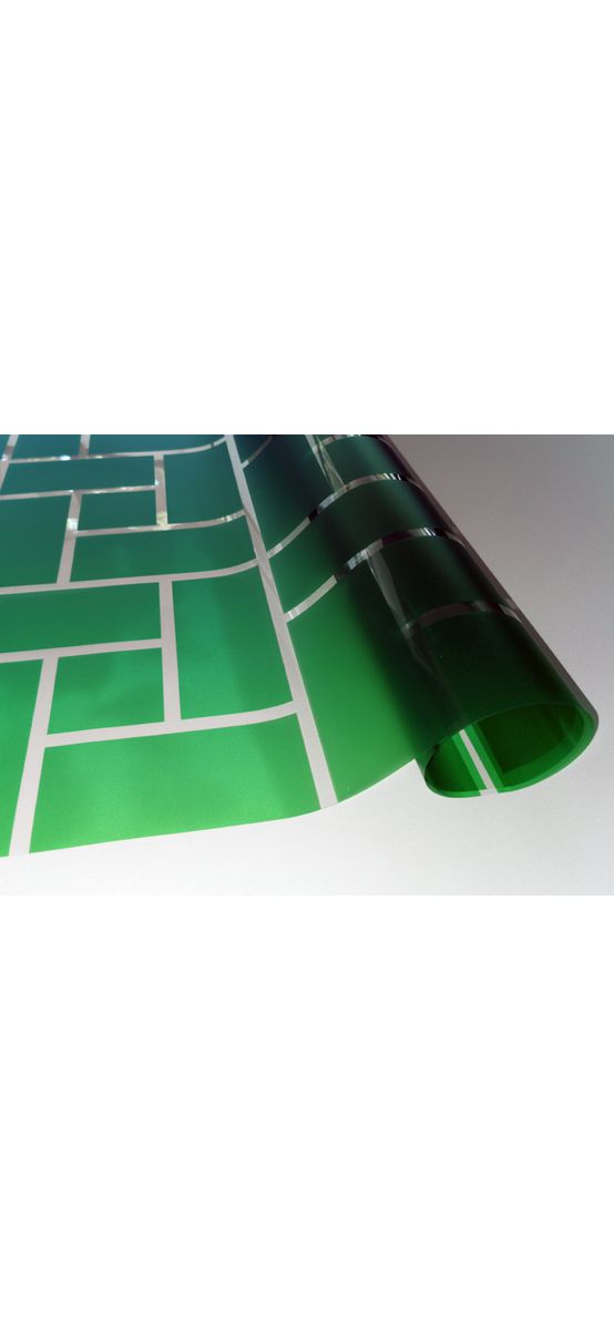 Folie geam autoadezivă Turquoise Kauai, Folina, transparentă cu model turcoaz, 120 cm lăţime