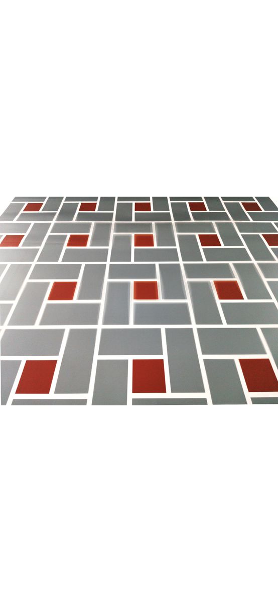 Folie geam autoadezivă Emerson, Folina, model geometric gri cărămiziu, 120 cm lăţime