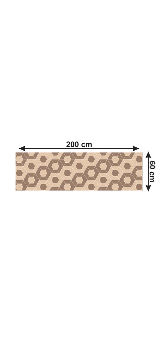 Autocolant imitaţie faianţă decorativă, Folina, hexagoane bej, rolă de 60x200 cm