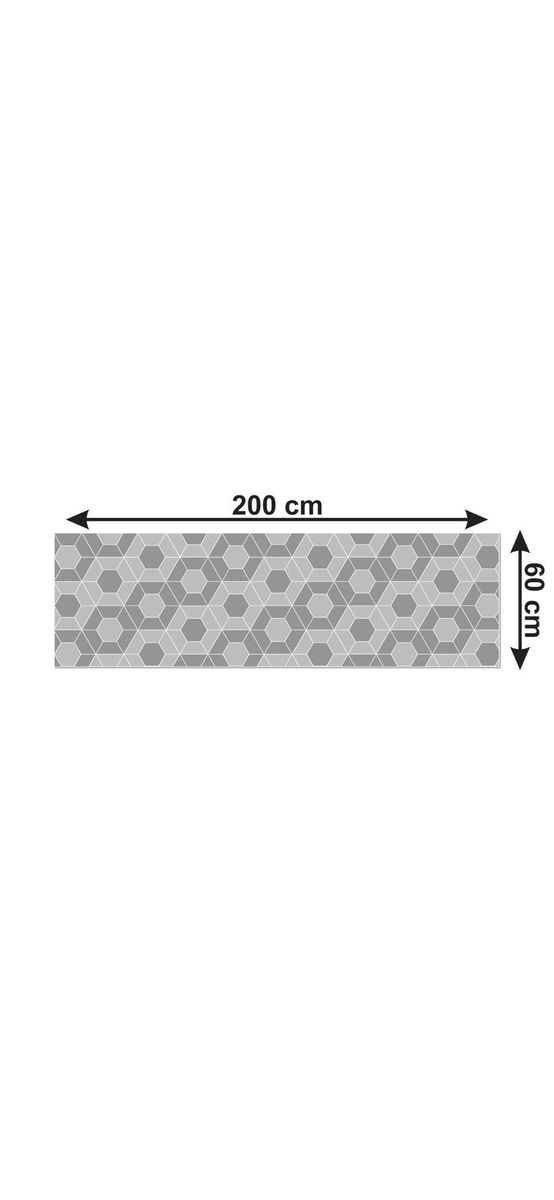 Autocolant perete imitaţie faianţă decorativă, Folina, hexagoane gri, rolă de 60x200 cm
