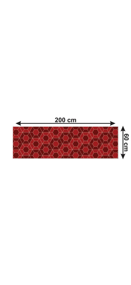 Autocolant perete imitaţie faianţă decorativă, Folina, hexagoane vişinii, rolă de 60x200 cm