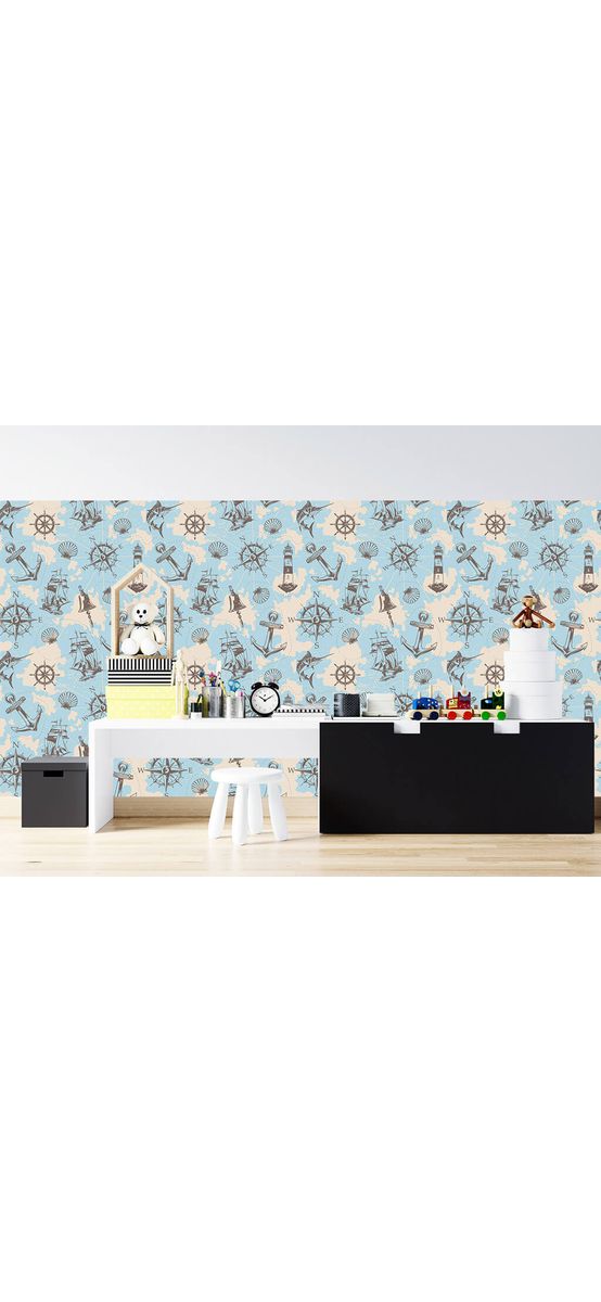 Autocolant mobilă decorativ, Folina, decor marin,100 cm lăţime