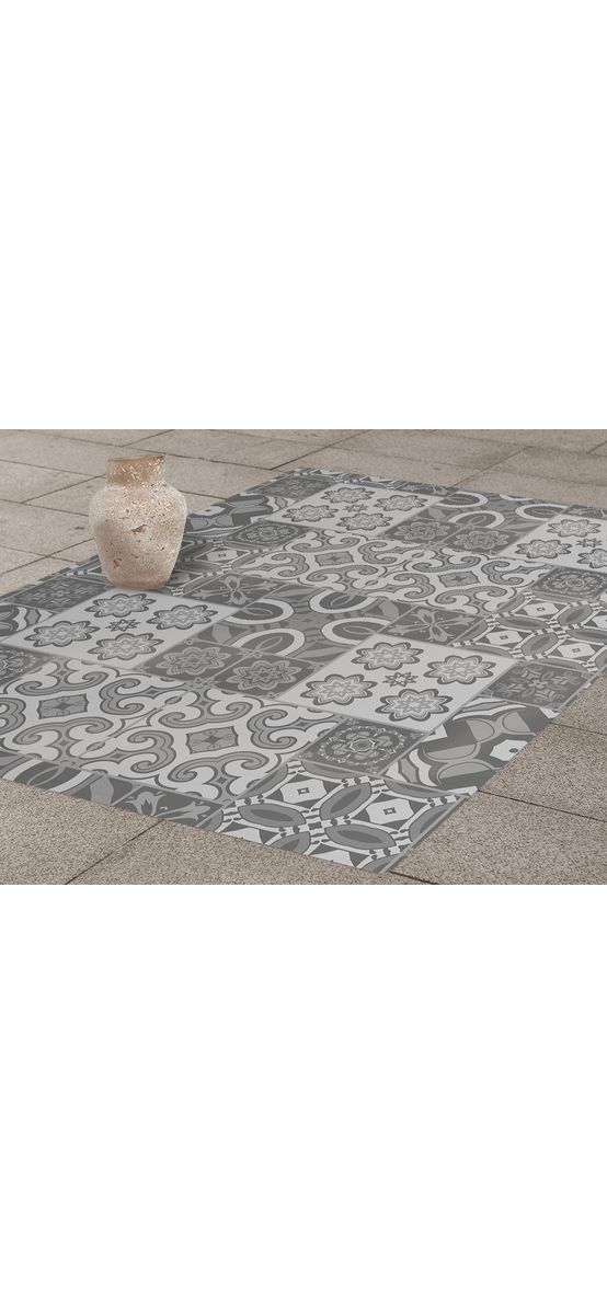 Autocolant gresie şi podele, Folina, model nuanțe de gri, 120 cm lăţime