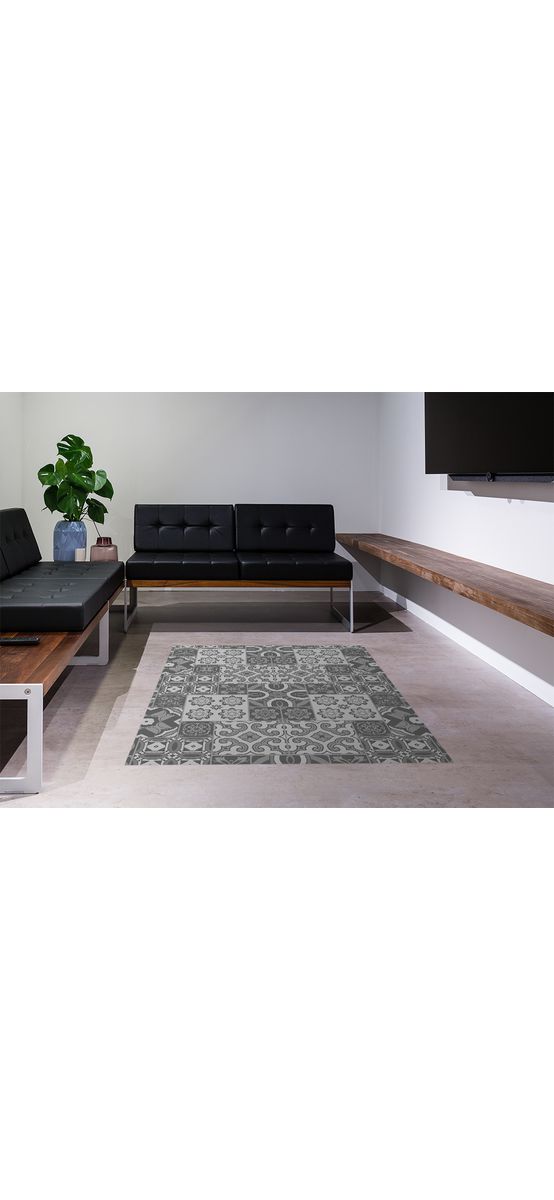 Autocolant gresie şi podele, Folina, model nuanțe de gri, 120 cm lăţime