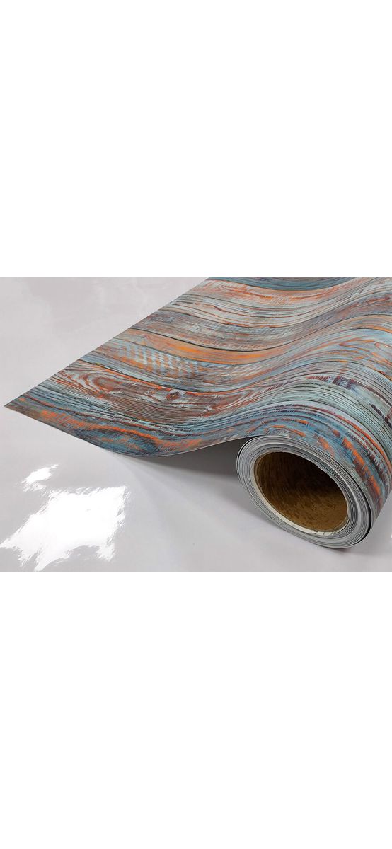 Autocolant lemn vintage, Folina, Rustic Blue, model dungi, 120 cm lăţime