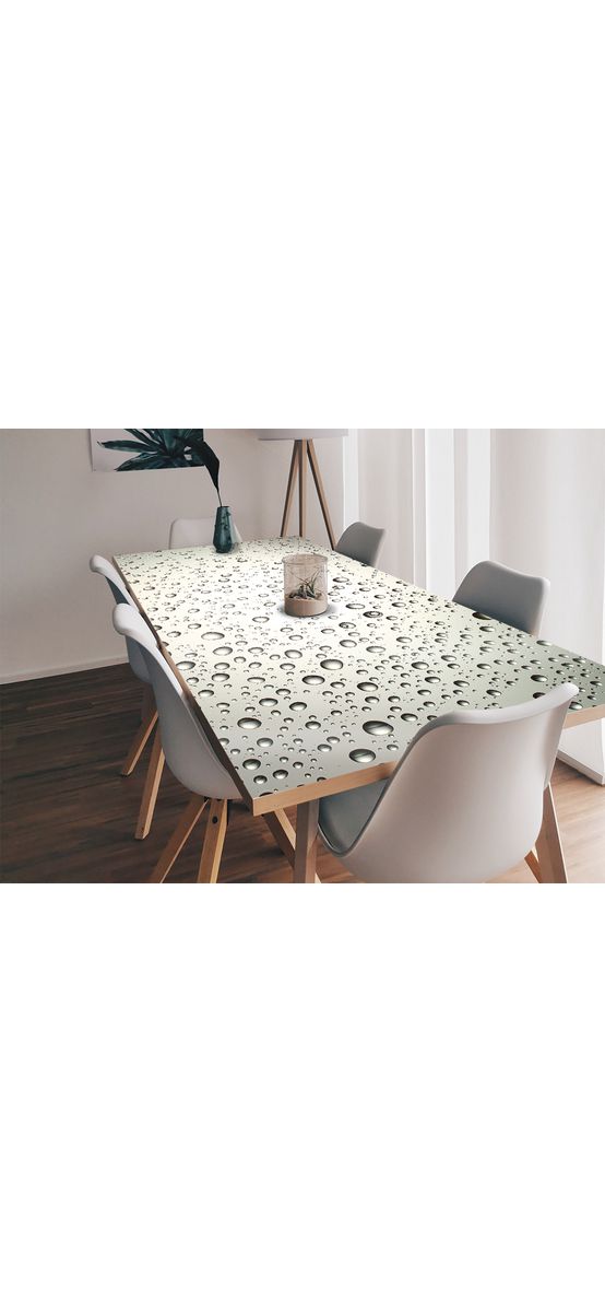 Autocolant blat masă, model brumă, 100 x 100 cm, racletă inclusă