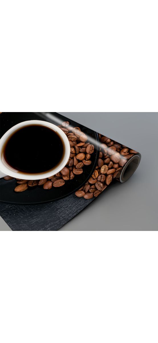 Autocolant blat masă, model cafea, 100 x 100 cm, racletă inclusă