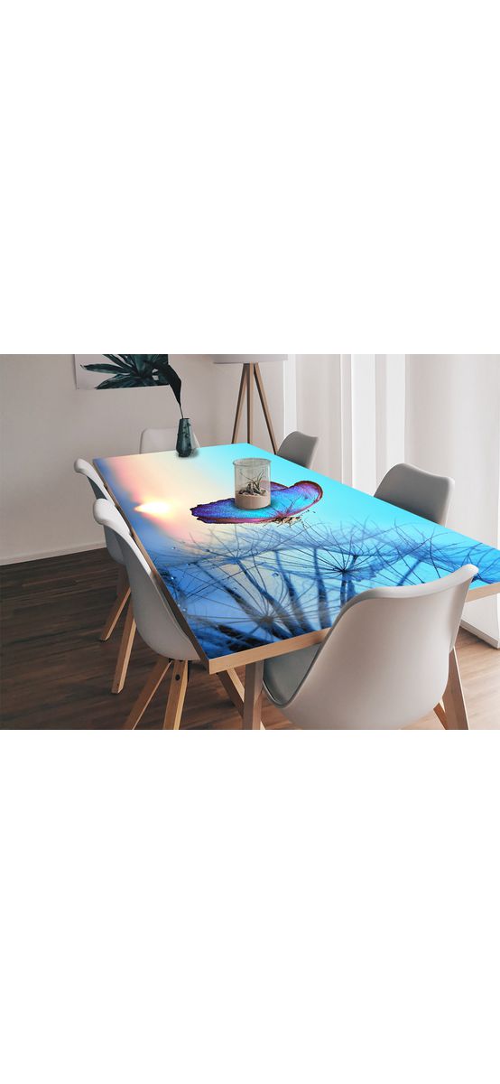 Autocolant blat masă, model fluture, 100 x 100 cm, racletă inclusă