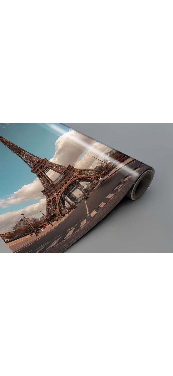 Autocolant blat masă, model turnul Eiffel, 100 x 100 cm, racletă inclusă