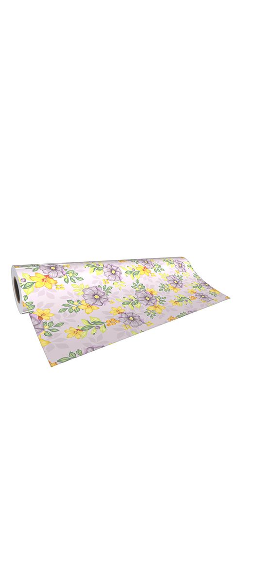Autocolant mobilă decorativ, Folina, model floral lila, rola de 60x200cm