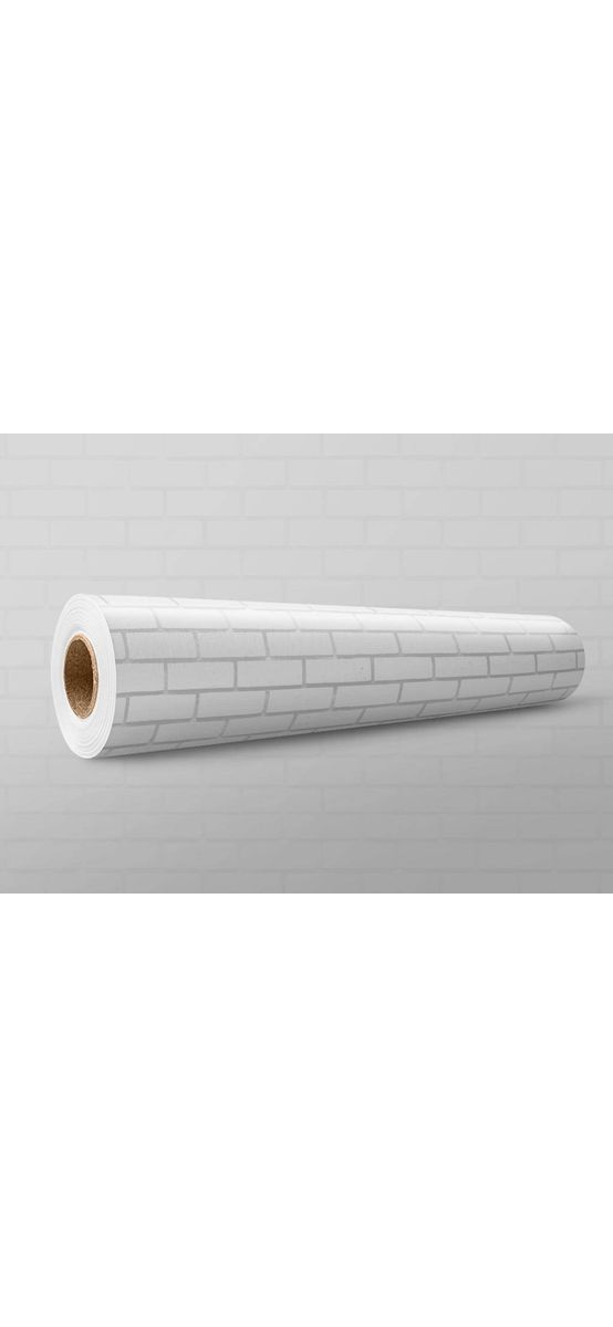 Autocolant perete cărămidă albă, Folina, 130 cm lăţime